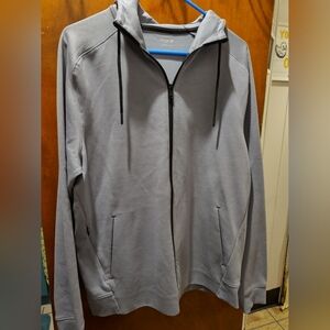 Old Navy Men's Light Blue-Gray Zip-Up Sweater